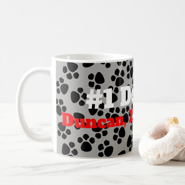 #1 Dog Dad Mug Customize with your dogs name (With Donut)