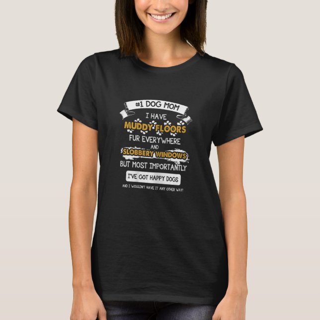 1 Dog Mom Doggo  Dogs Mom And Dog Dad T-Shirt (Front)