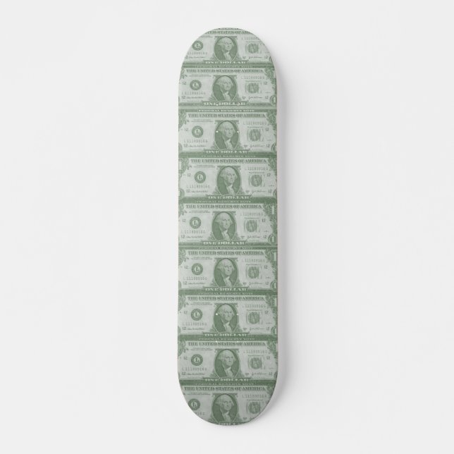 1 Dollar Bill Skateboard Deck (Front)