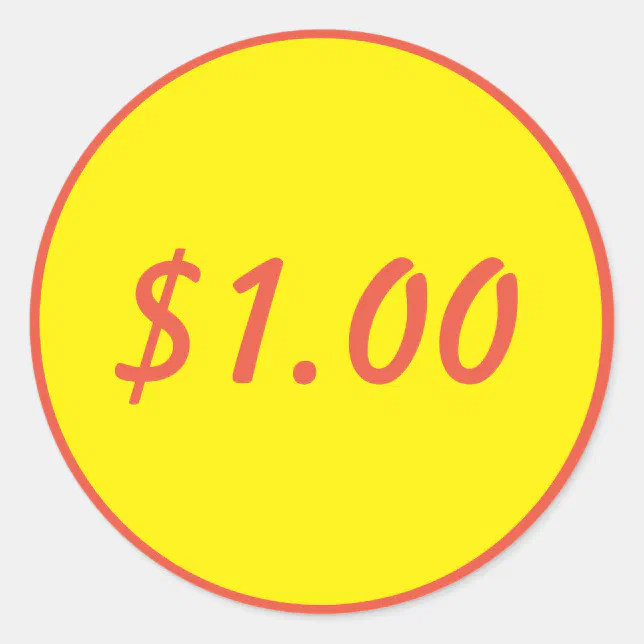$1 Dollar Vending Machine Label Sticker | Zazzle