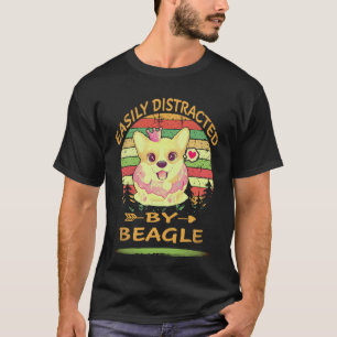 1 Easily Distracted By Beagle T-Shirt