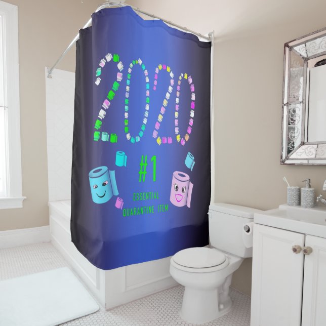 #1 Essential Quarantine Item Shower Curtain (In Situ)