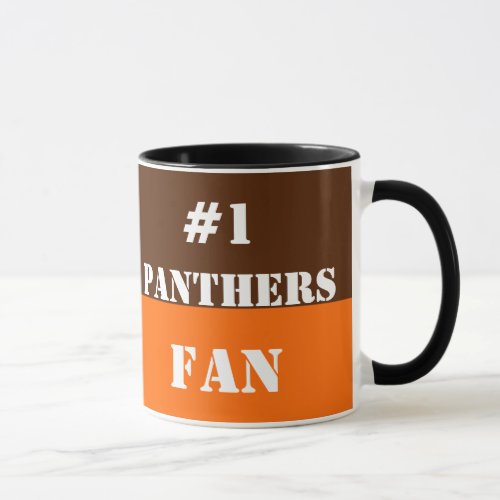 1 Fan Brown and Orange Mug