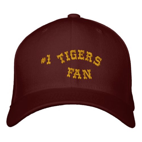 1 Fan Maroon and Gold Basic Flexfit Wool Embroidered Baseball Hat