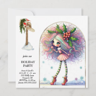 *~* 1 Fantasy Cute Sweet Woman Elf  Invitation