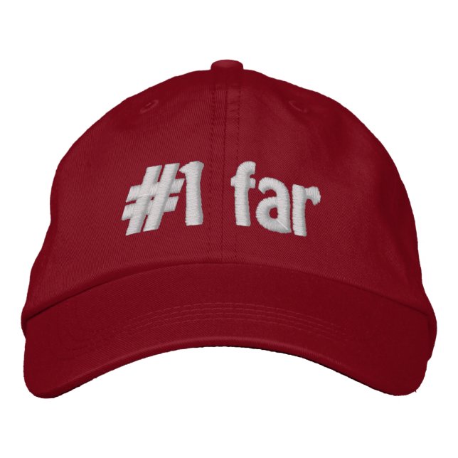#1 Far Embroidered Baseball Cap (Front)
