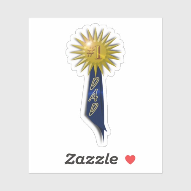 #1 Father's Ribbon Sticker (Sheet)