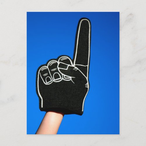 1 Foam Finger Postcard