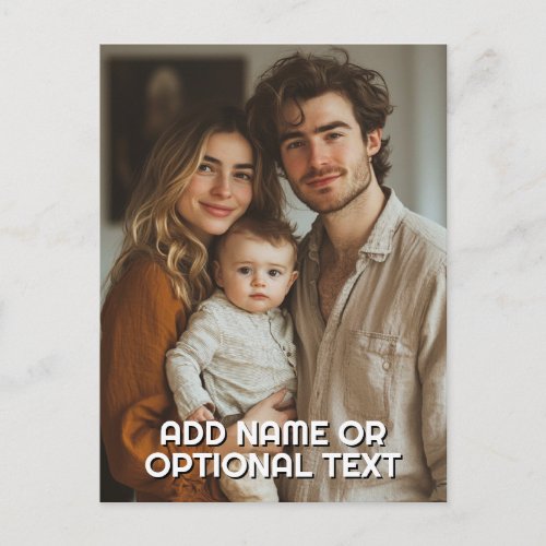 1 Full Photo and Simple Chunky Text Template Postcard