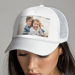 1 Full Photo and Text - Horizontal Landscape Trucker Hat<br><div class="desc">Add your favorite horizontal picture to this template. A minimal design with a photo that covers the design area plus text.</div>