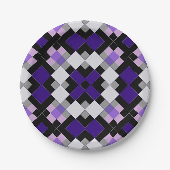 1 geometric pattern paper plates (Front)