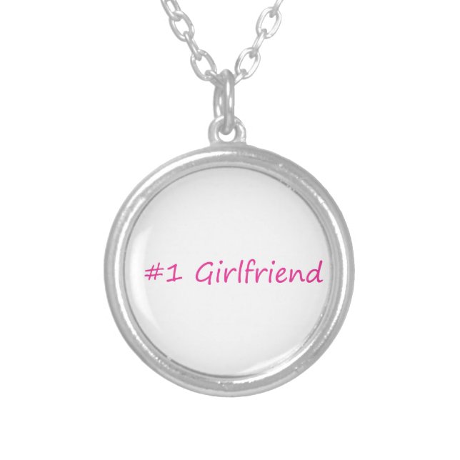 #1 Girlfriend Silver Plated Necklace (Front)