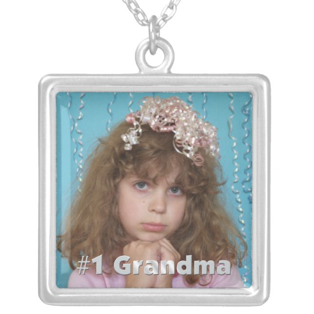 #1 Grandma Personalized  Photo Necklace (Front)