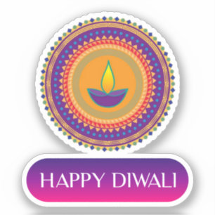 #1.Happy Diwali the festival of lights of India L Sticker