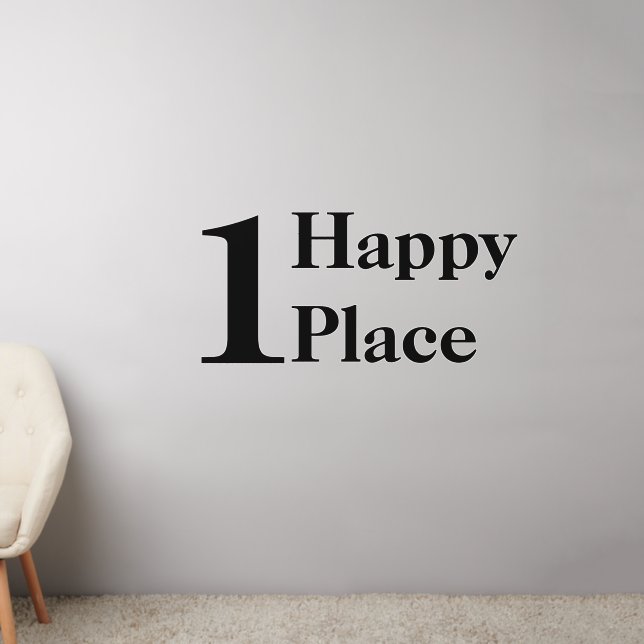 1 Happy Place customizable Wall Decal (Living Room 2)