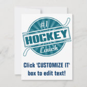 #1 Hockey Coach (blue) (Front)