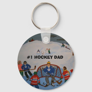 #1 HOCKEY DAD key chain