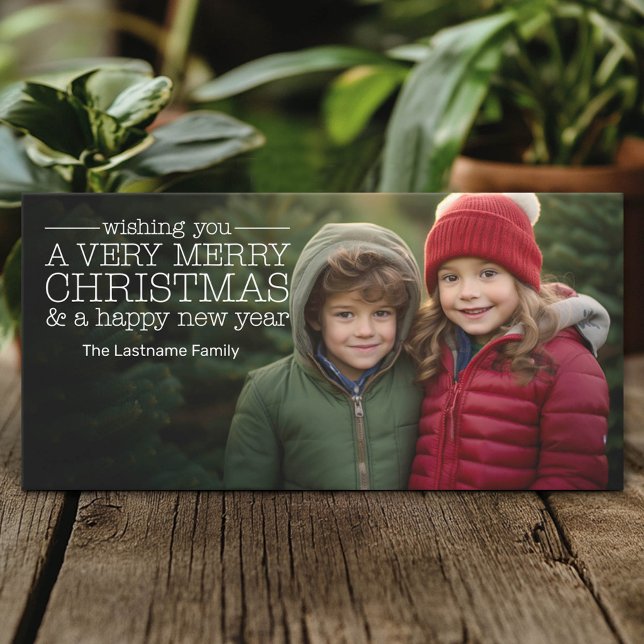 1 horizontal or Panoramic photo - Merry Christmas Holiday Card (A Christmas Card that can be printed or downloaded and sent electronically -- panoramic)
