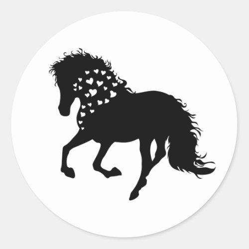 1_ Horse Shirt Horse Lover Tee Girls Horse Classic Round Sticker