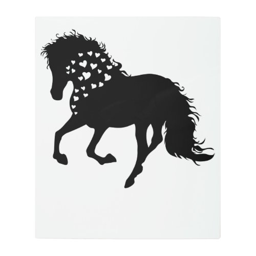 1_ Horse Shirt Horse Lover Tee Girls Horse Metal Print