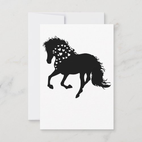 1_ Horse Shirt Horse Lover Tee Girls Horse RSVP Card