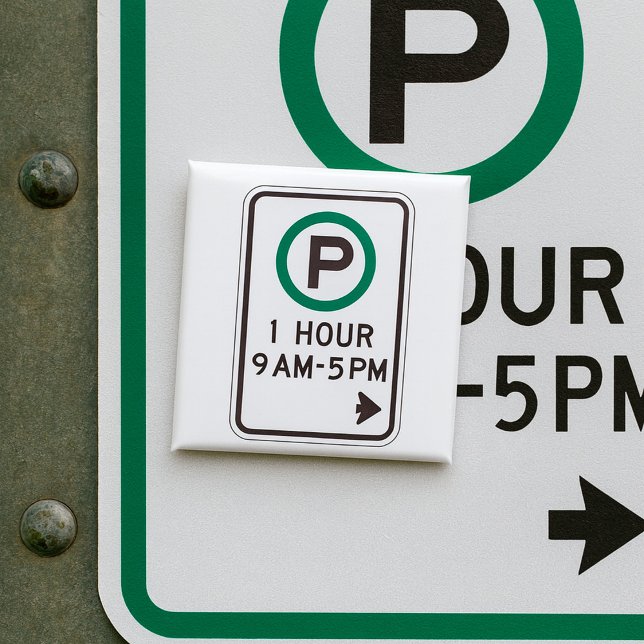 1 Hour Parking Sign For Controlled Parking Zones  Button (Creator Uploaded)