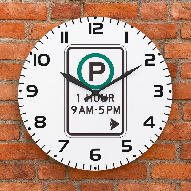 1 Hour Parking Sign For Controlled Parking Zones  Large Clock (Creator Uploaded)