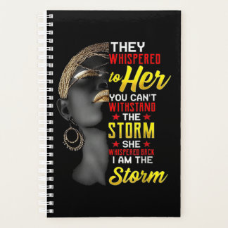 1 I Am The Strong African Queen Girls Black Histor Planner