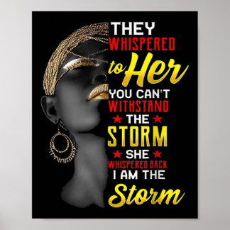 1 I Am The Strong African Queen Girls Black Histor Poster