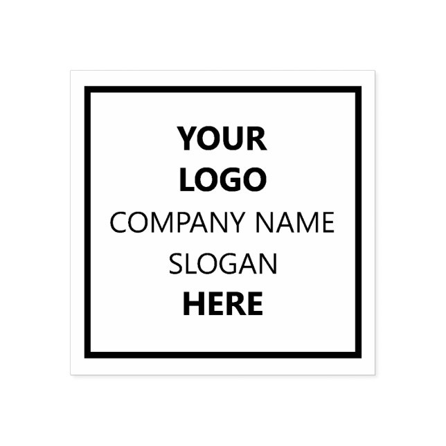 1 Image Create Your Own Logo Company Name Slogan Rubber Stamp (Imprint)