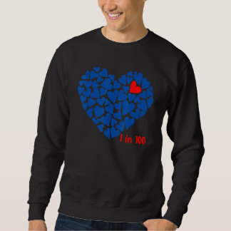 1 In 100 Congenital Heart Disease Awareness  Chd O Sweatshirt