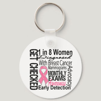 1 in 8 Women - Breast Cancer Awareness Keychain