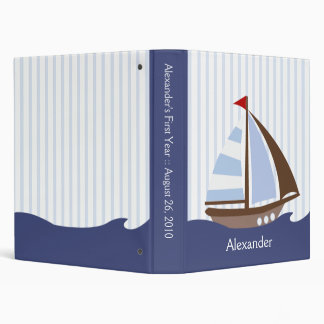 1-inch Adorable Nautical Sailboat Custom Binder