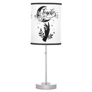 1- Inspirational Teacher Shirt, Minimalist Teacher Table Lamp