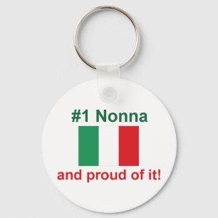 #1 Italian Nonna and proud of it! Gift Keychain