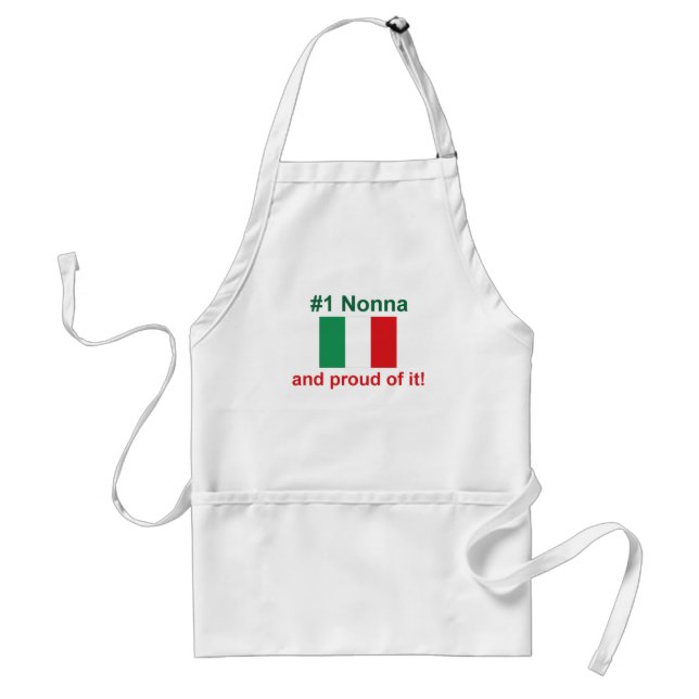 #1 Italian Nonna (Grandmother) Adult Apron (Front)