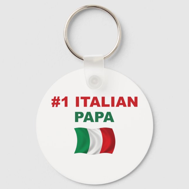 #1 Italian Papa Keychain (Front)