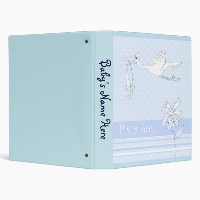 1" It's A Baby Boy Photo Album Binder (Background)