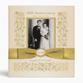 1" Ivory 50th Wedding Anniversary Photo Binder (Front)