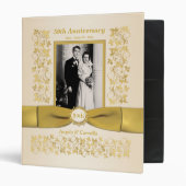 1" Ivory 50th Wedding Anniversary Photo Binder (Front/Inside)