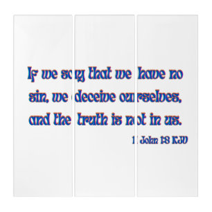 1 John 1:8 KJV Bible Verse Wall Art