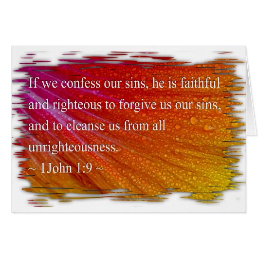 1 John 1:9 on White (Front Horizontal)