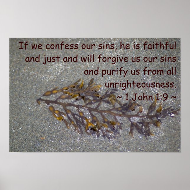 1 John 1:9 Poster (Front)