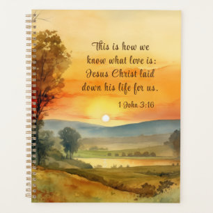 1 John 3:16 Jesus laid down his life for us Bible Planner