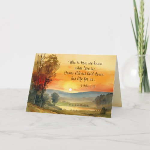 1 John 316 Jesus laid down his life for us  Card