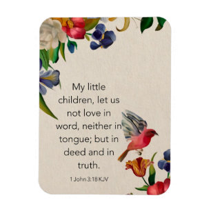 1 John 3:18 KJV Flexible Photo Magnet