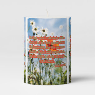 1 John 3:8 KJV Bible Scripture Pic Pillar Candle