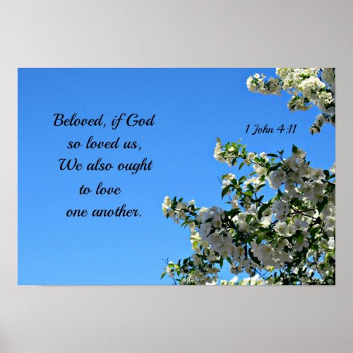 1 John 411 Beloved if God so loved us Poster