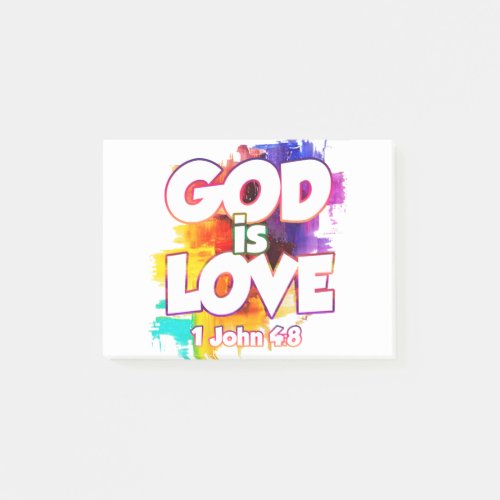 1 John 416 God is loveand whoever abides in love Post_it Notes