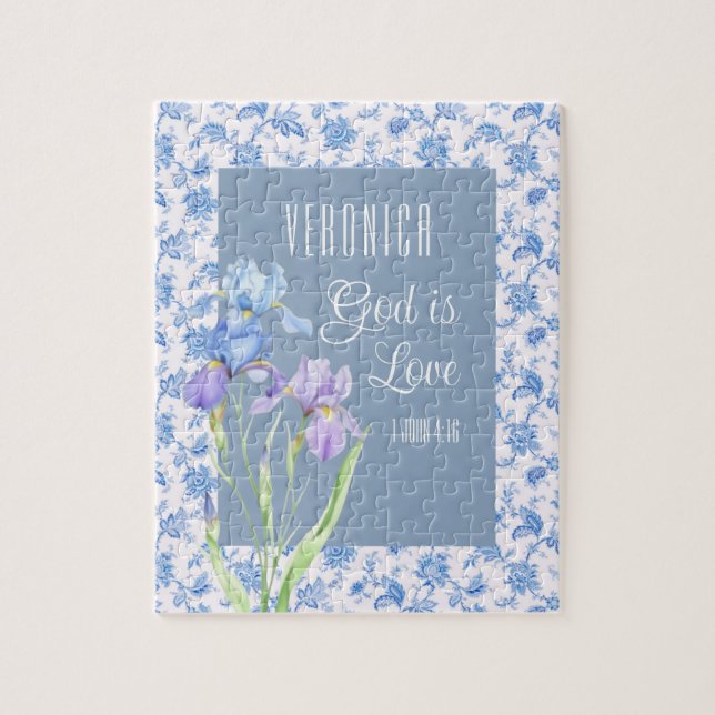 1 John 4:16 God Is Love – Personalized Christian Jigsaw Puzzle (Vertical)